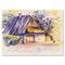 Designart - Old Wooden White House In Country Side Village - Traditional Canvas Wall Art Print